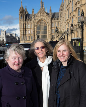 Veronica Freelove, Stephanie Trotter, OBE President of CO-Gas Safety and Beverley Durber, Nurse.