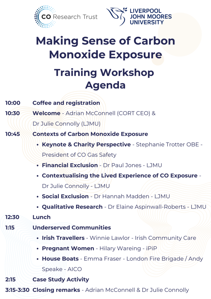 Making Sense of Carbon Monoxide Exposure – Training Workshop Agenda ...
